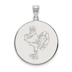 10k White Gold Virginia Tech XL Mascot Logo Disc Pendant