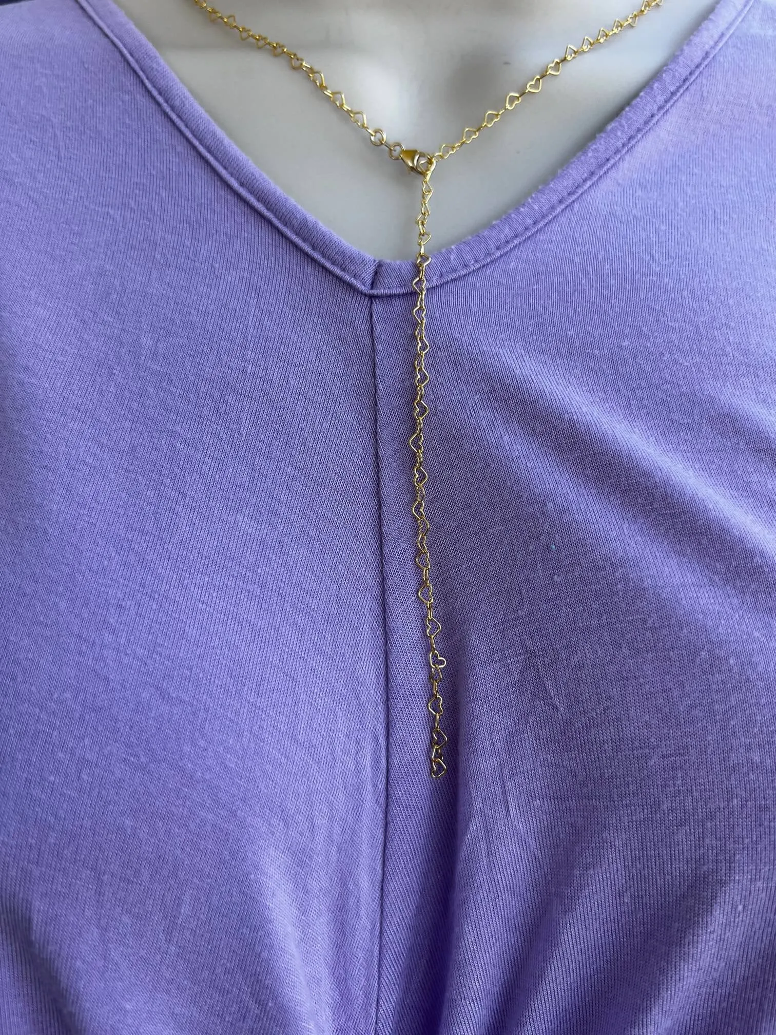 14kt Gold Filled  Heart Chain Necklace, Choker or Lariat