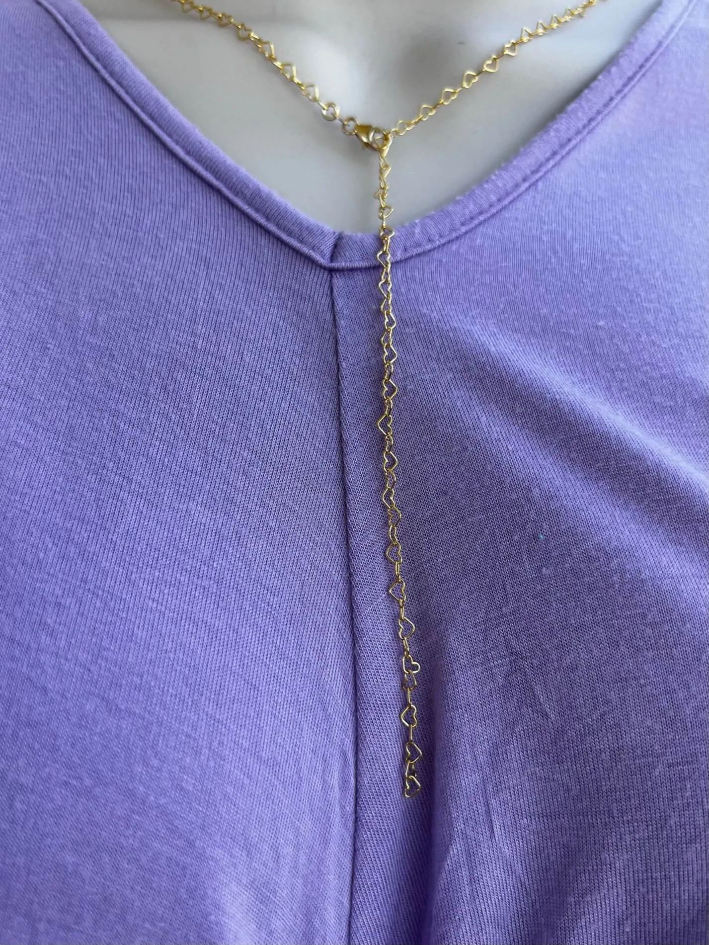 14kt Gold Filled  Heart Chain Necklace, Choker or Lariat