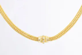 17 18k Yellow Gold 0.24tcw Diamond Rope Chain Necklace (53.10g.)