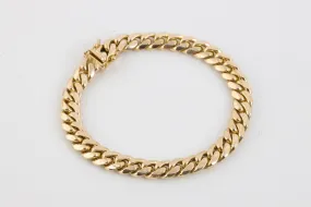 7.5 14k Yellow Gold Curb Chain Bracelet (36.11g.)