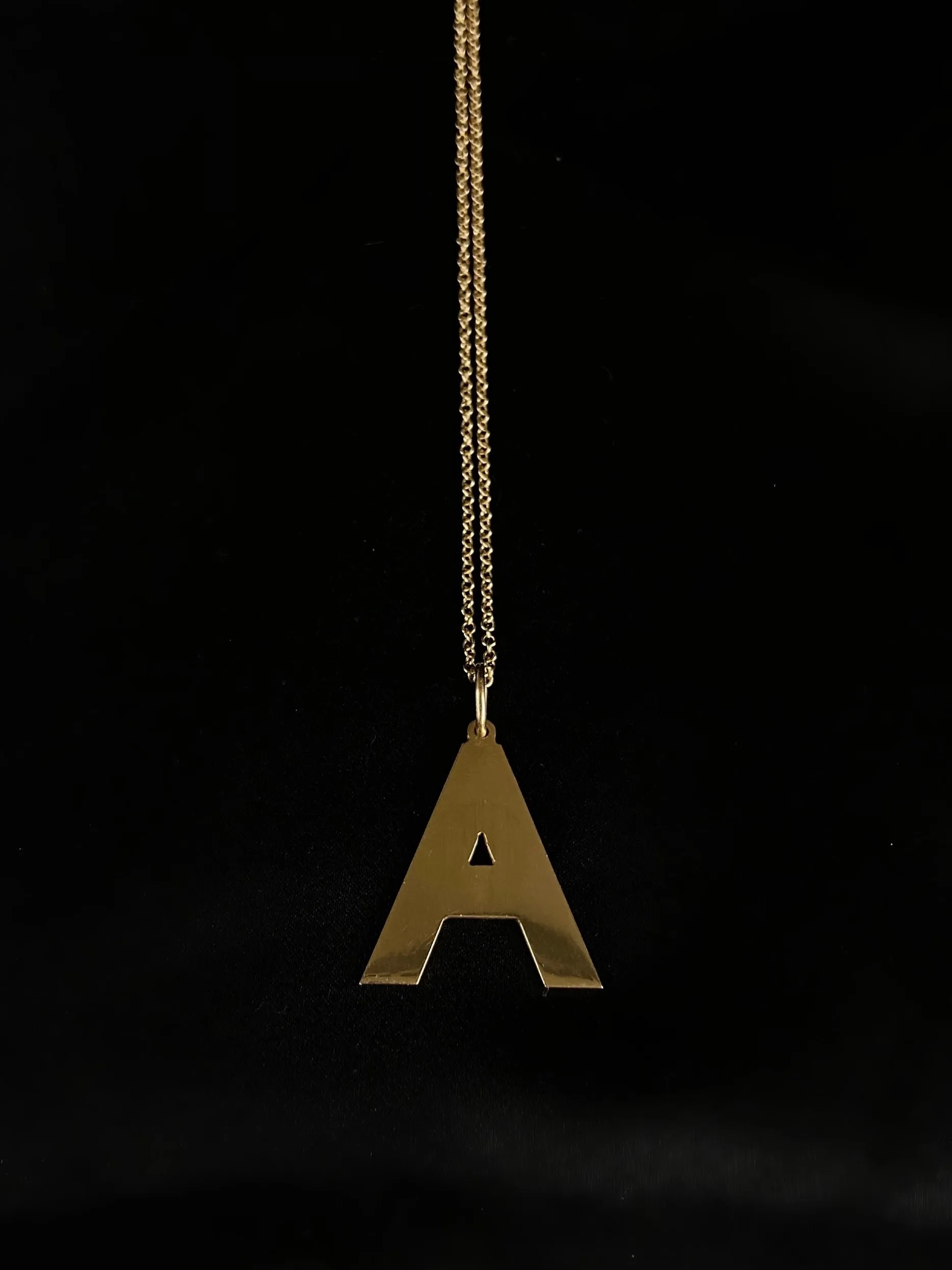 A  - 3/4 14K GOLD INITIAL NECKLACE