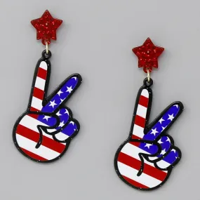 American Flag  Acrylic Earrings