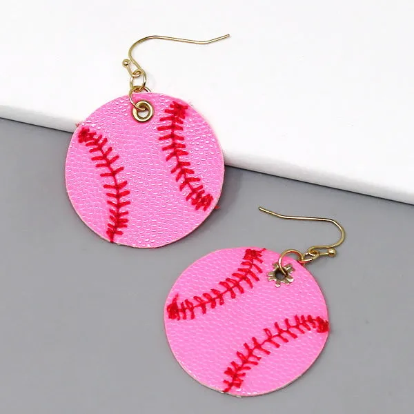 Baseball Leather Earrings