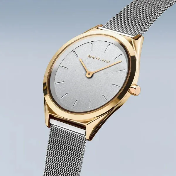 Bering - Ultra Slim Polished Gold Watch