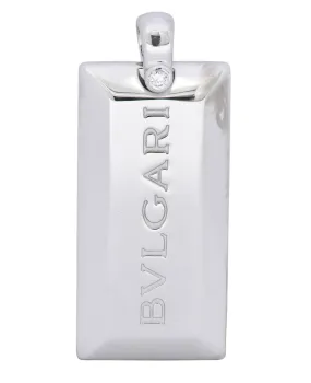 Bvlgari Diamond 18 Karat Gold Italian Ingot Bar Charm Pendant