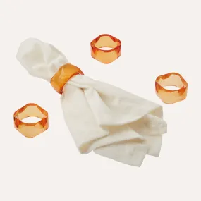 Carnelian Gem Napkin Rings