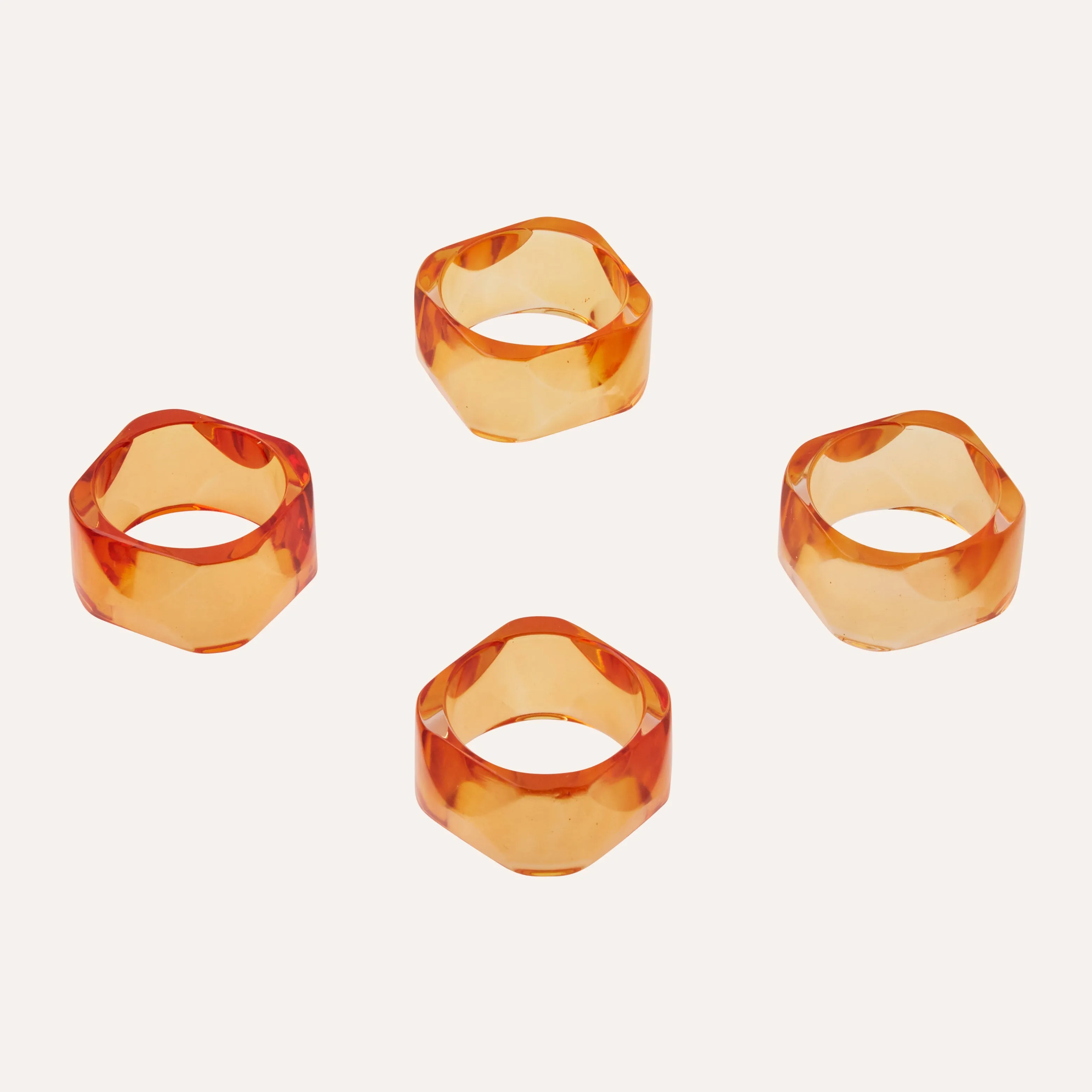 Carnelian Gem Napkin Rings