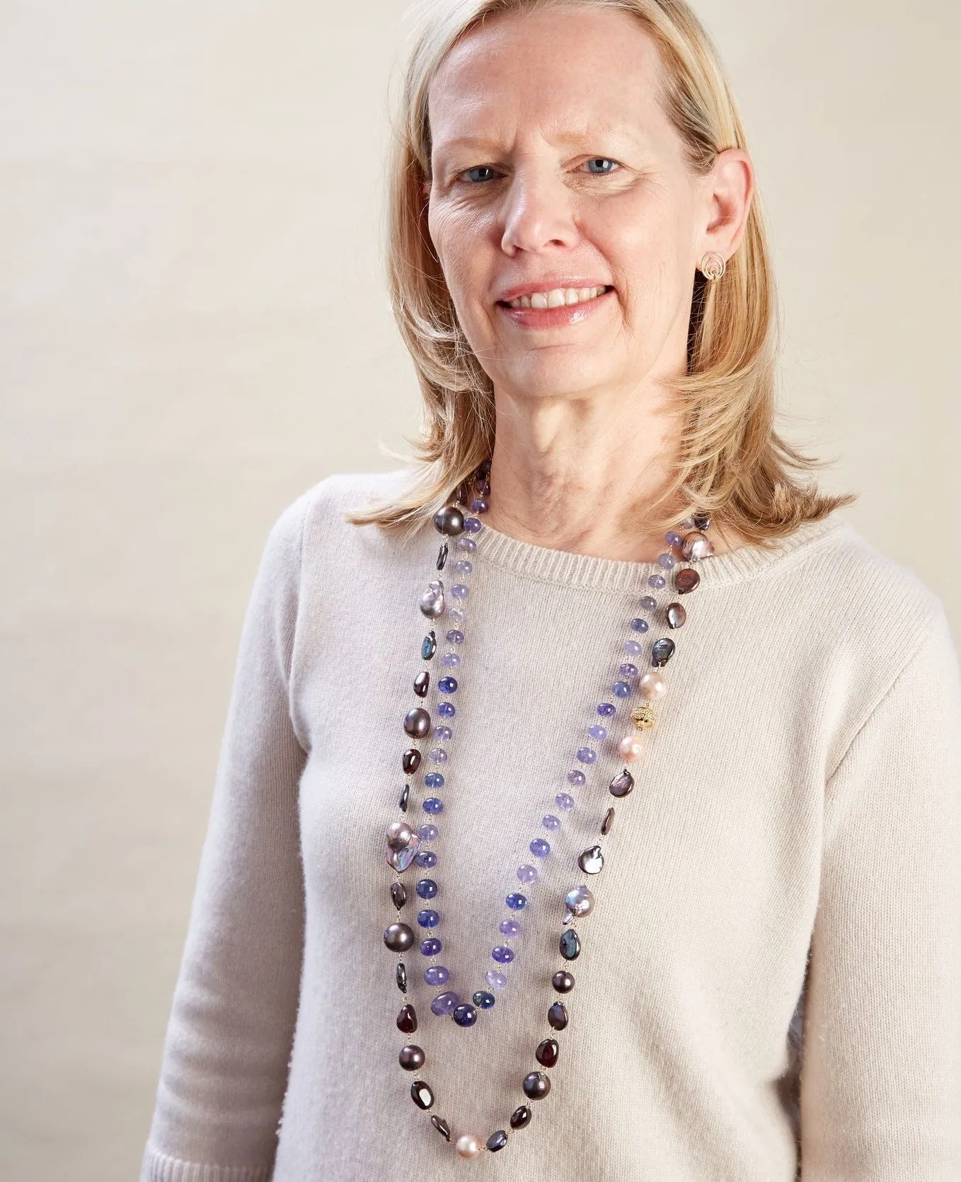 Caspian Graduated Purple Tanzanite Necklace