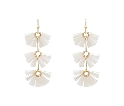 Crystal Three Drop Earrings