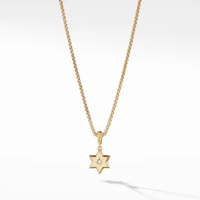 David Yurman Star of David Pendant in 18K Yellow Gold with Diamonds