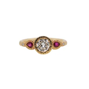 Diamond & Ruby Unity Ring