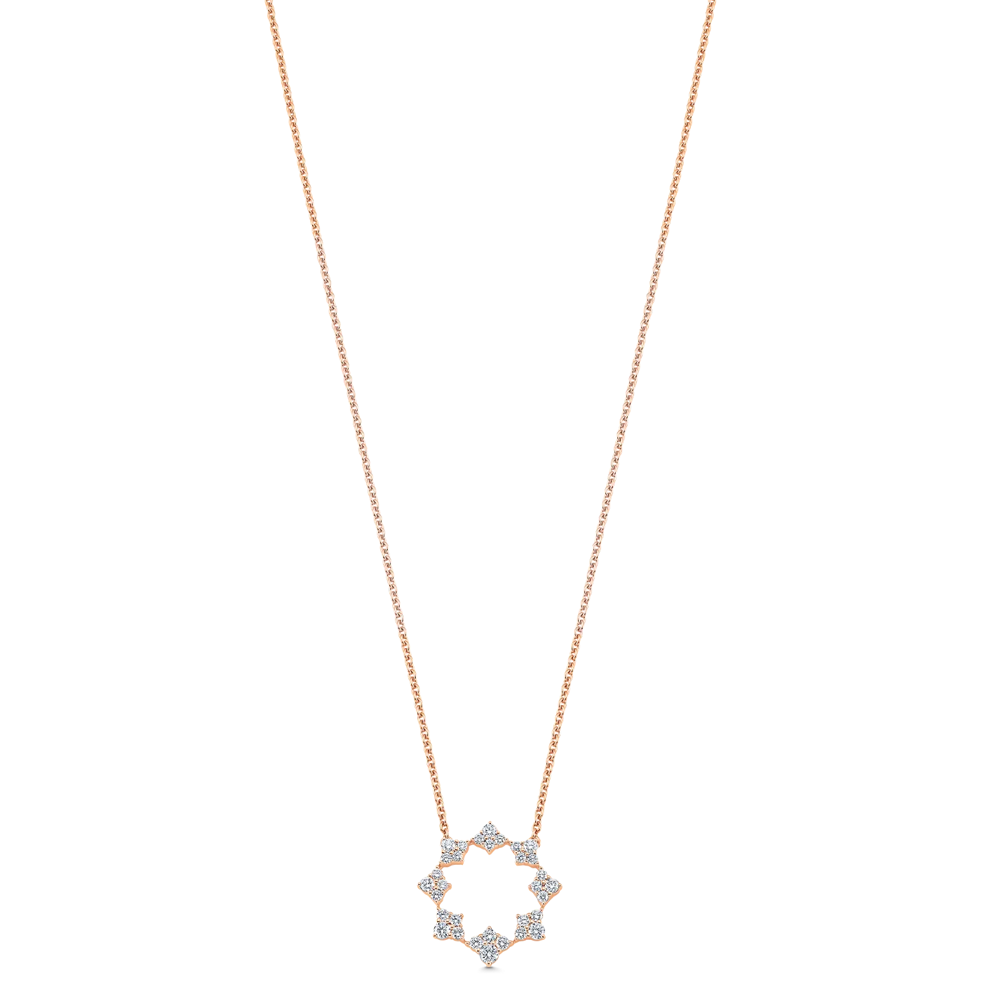 Dujour Gold Diamond Cluster Pendant Necklace