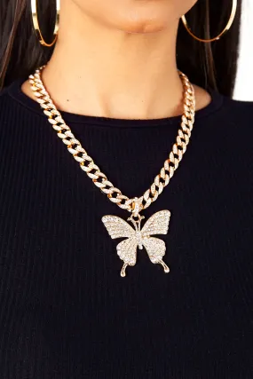 Gold Butterfly Pendant