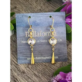 GOLD CRYSTAL EARRINGS