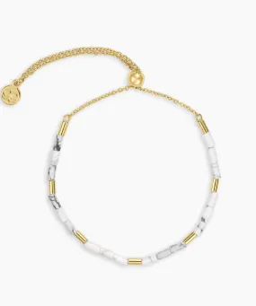 Gorjana Tatum Power Gemstone Bracelet  Howlite/Gold