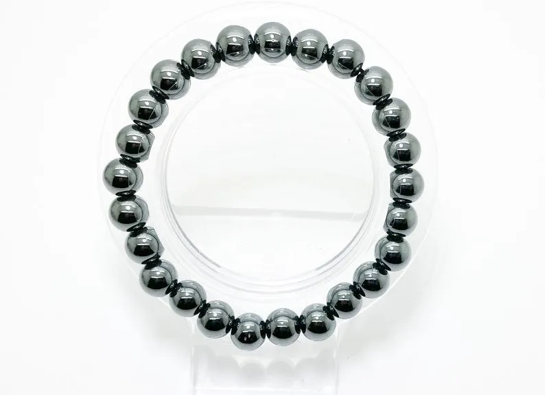 Hematite Chakra Attraction Bead Stretch Bracelet for Men & Women Bracelet