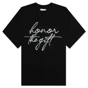 Honor The Gift HTG Script S/S Tee - Black