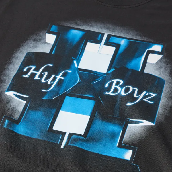 Huf Boyz Washed S/S T-Shirt - Washed Black