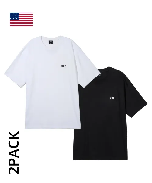 HUF  |[HUF]★24SS★ [2PACK]SMALL ARCH LOGO TEE