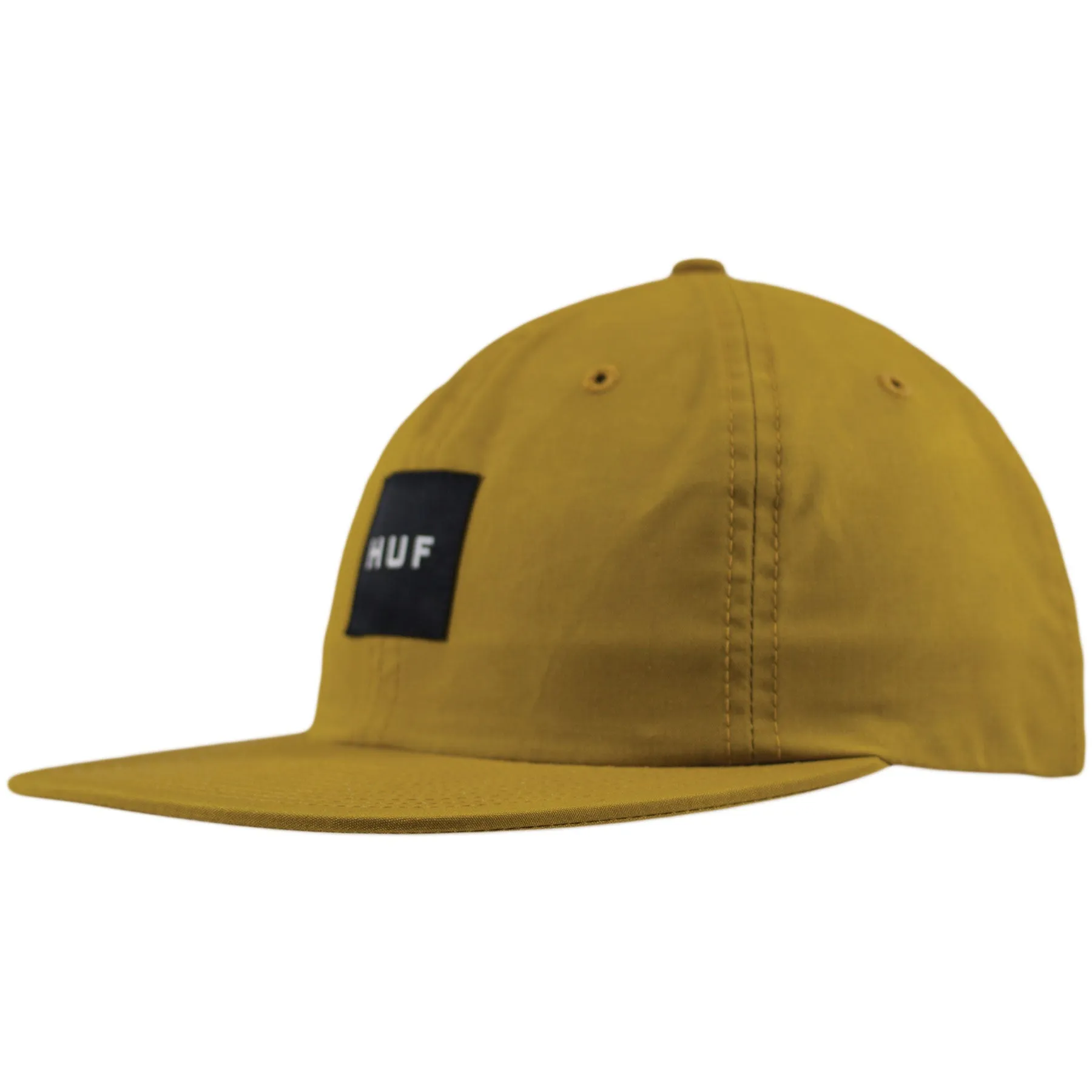 Huf Mustard Yellow British Millerain 6 Panel Leather Strapback Hat