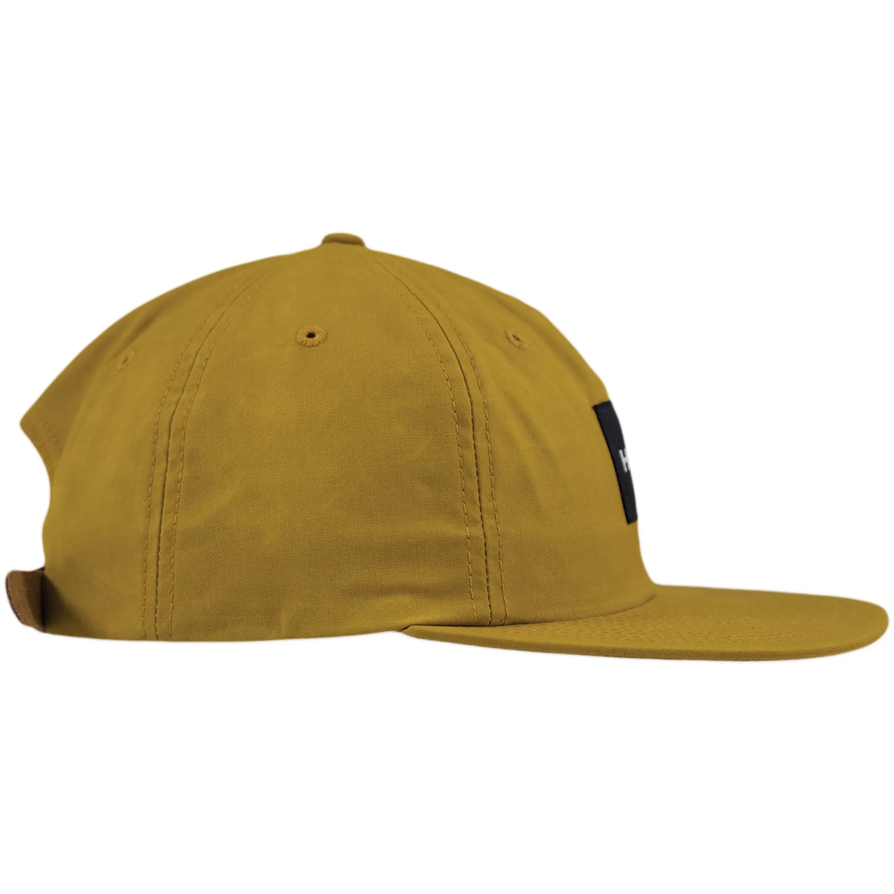 Huf Mustard Yellow British Millerain 6 Panel Leather Strapback Hat