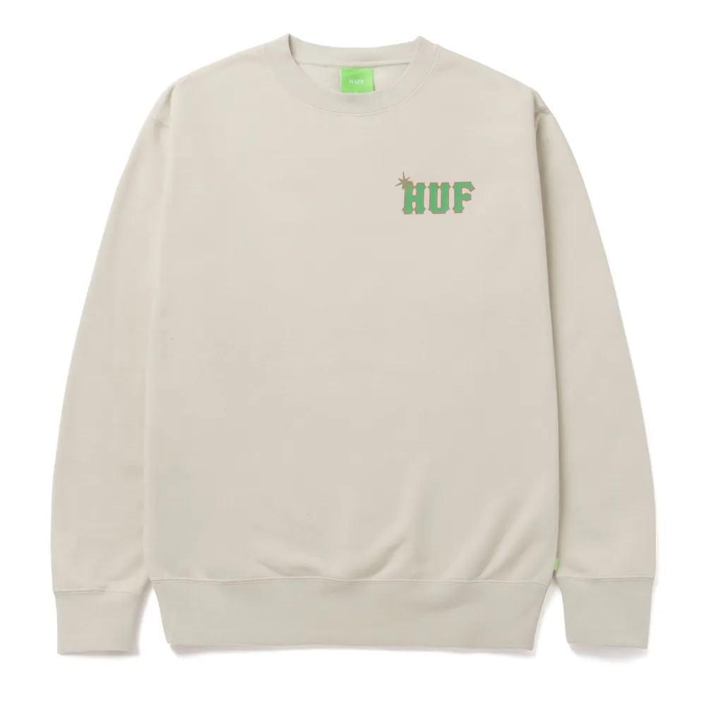 HUF Sideline Crewneck Sand