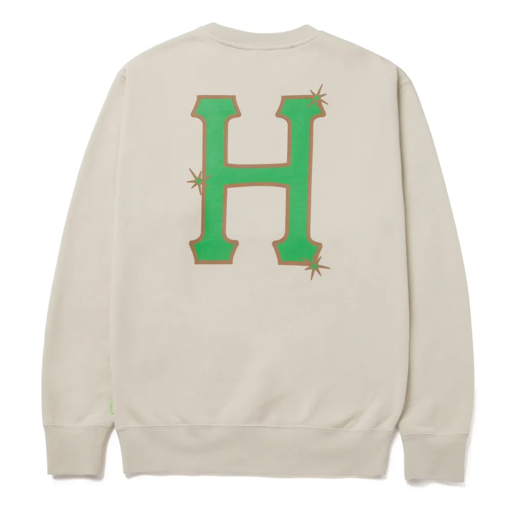 HUF Sideline Crewneck Sand