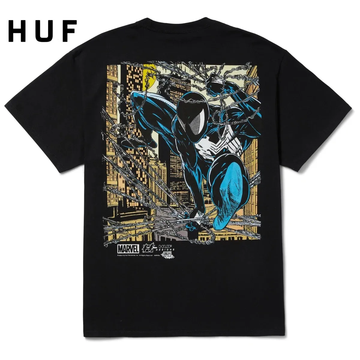 HUF  |Street Style Collaboration Logo Skater Style T-Shirts