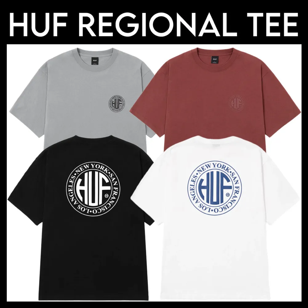 HUF  |Street Style Logo Skater Style T-Shirts