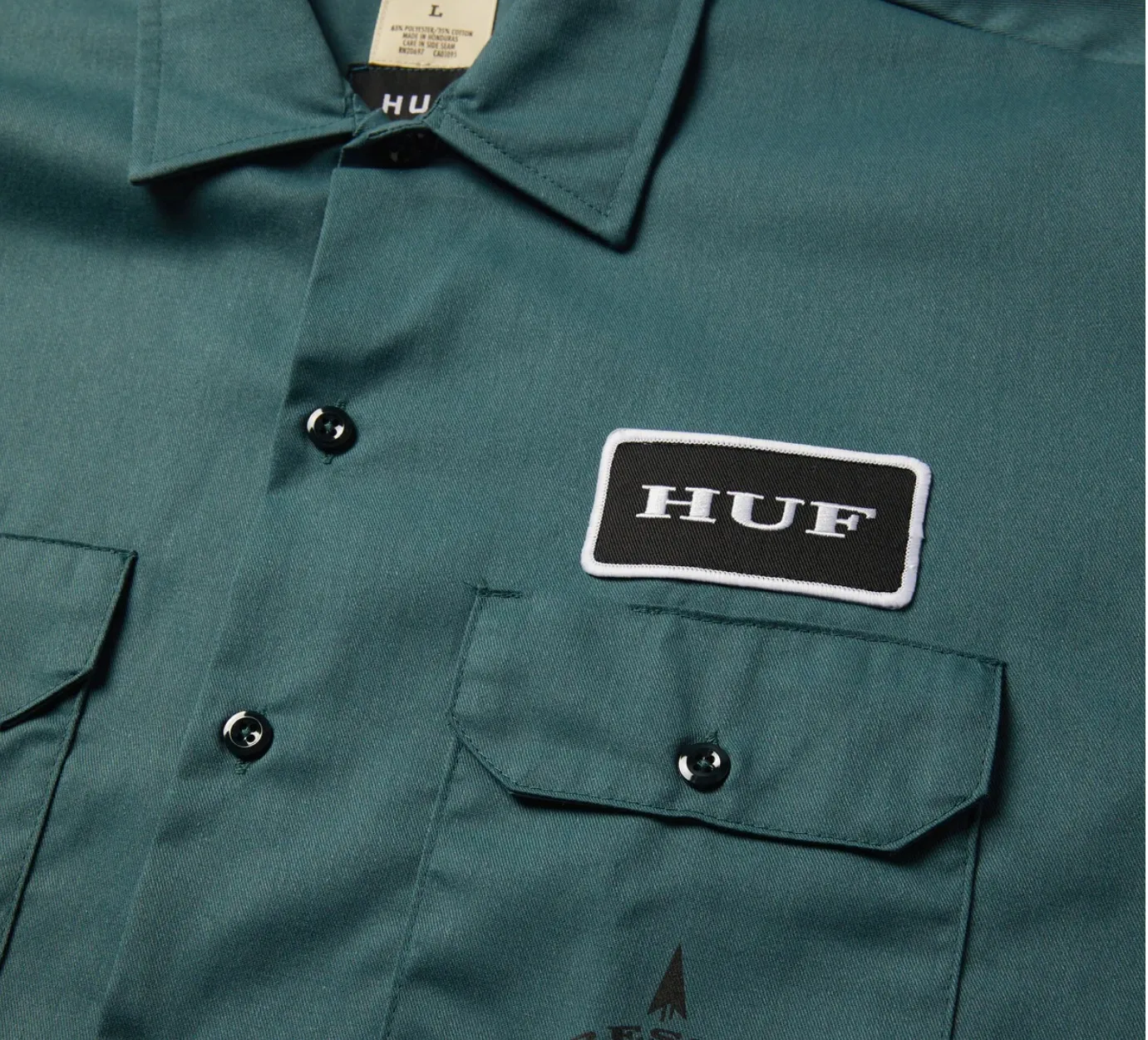 HUF  |Unisex Street Style Cotton Short Sleeves Oversized Logo