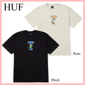 HUF  |Unisex Street Style Plain Cotton Short Sleeves Skater Style