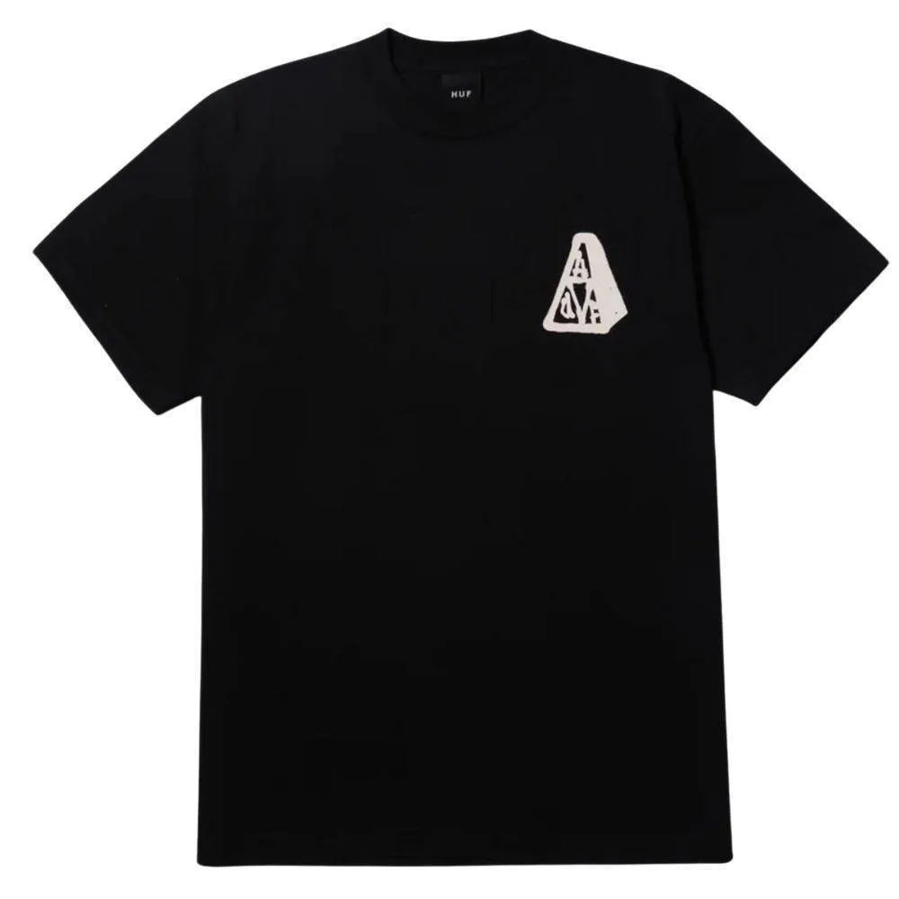 HUF  |Unisex Street Style Plain Short Sleeves Logo Skater Style