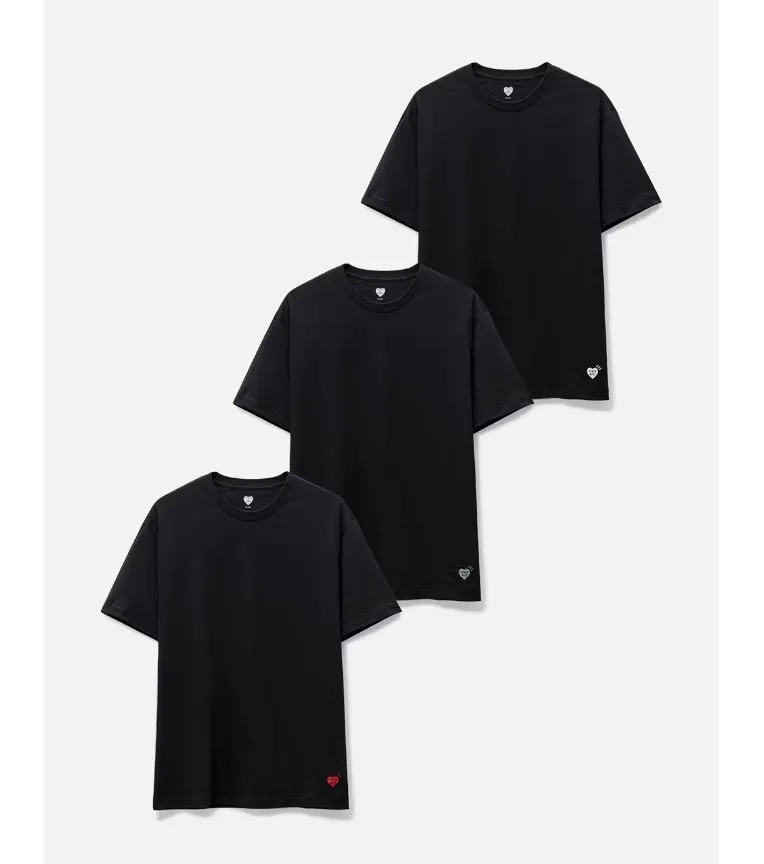 HUMAN MADE  |Crew Neck Heart Plain Cotton Short Sleeves Logo