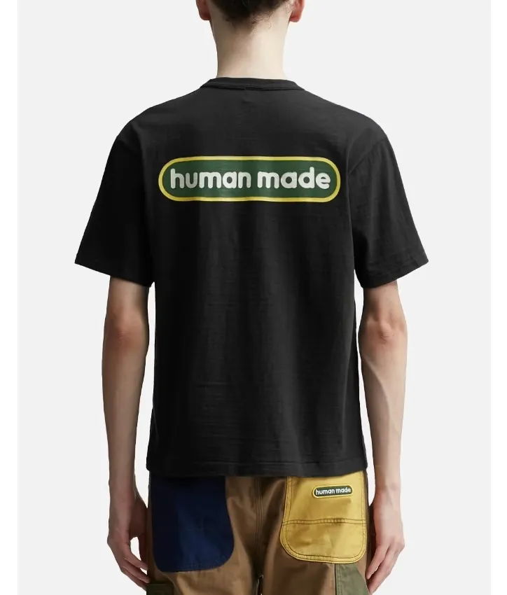 HUMAN MADE  |Crew Neck Plain Cotton Short Sleeves Logo Crew Neck T-Shirts