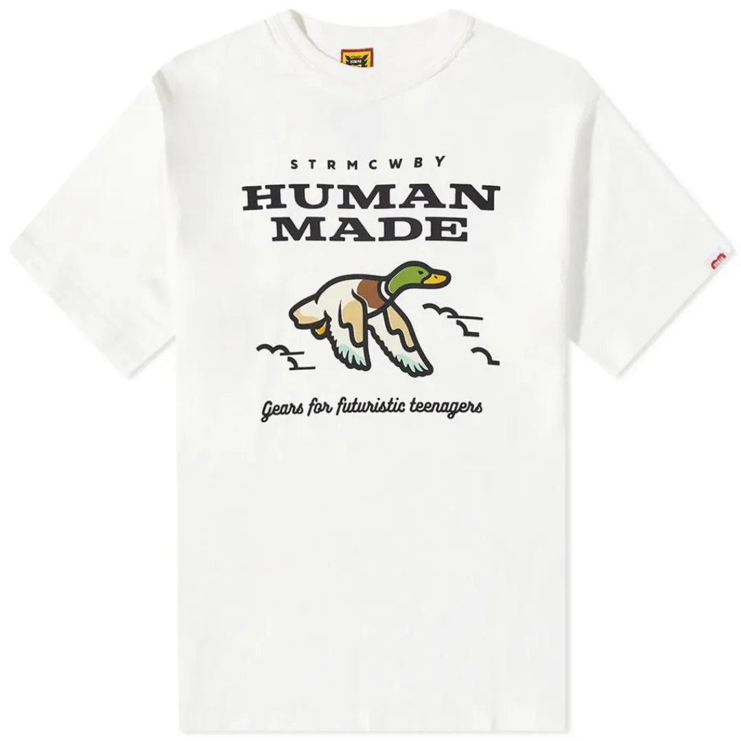 HUMAN MADE  |Crew Neck Plain Other Animal Patterns Cotton Short Sleeves