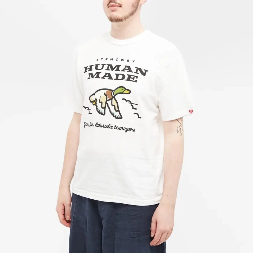 HUMAN MADE  |Crew Neck Plain Other Animal Patterns Cotton Short Sleeves