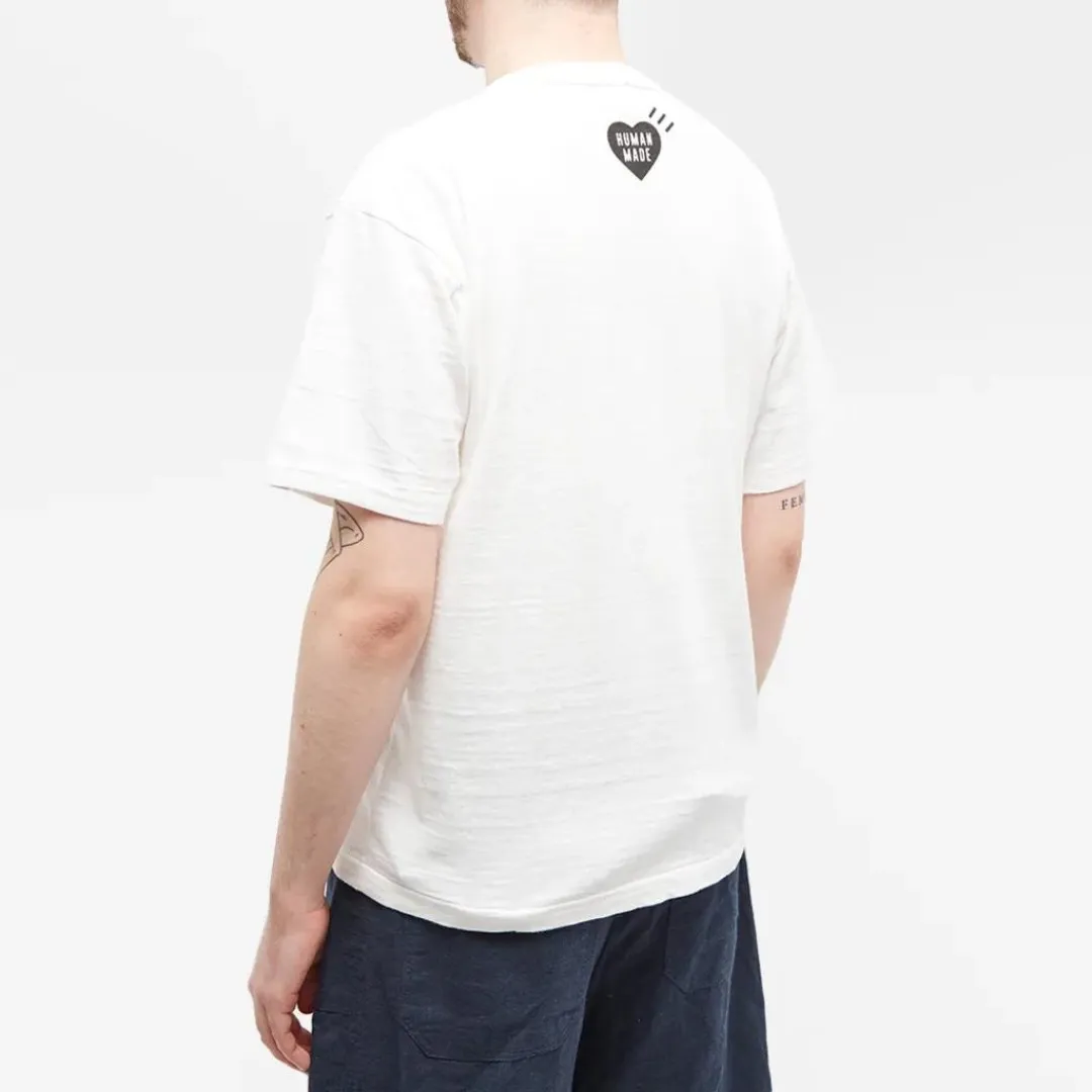 HUMAN MADE  |Crew Neck Plain Other Animal Patterns Cotton Short Sleeves