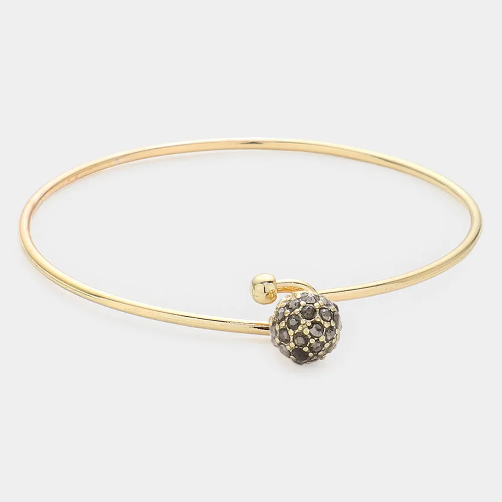 iLLASPARKZ Crystal Pave Ball Hook Bracelet