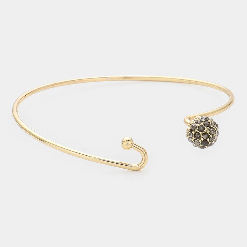 iLLASPARKZ Crystal Pave Ball Hook Bracelet