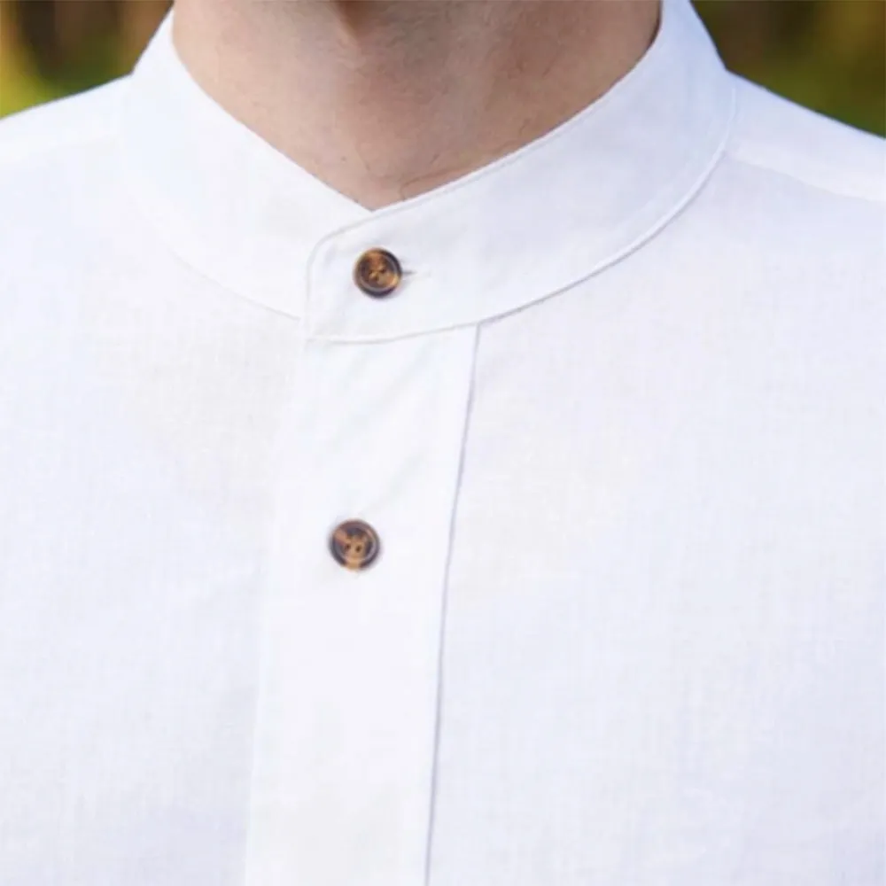 Irish Linen Grandfather Shirt