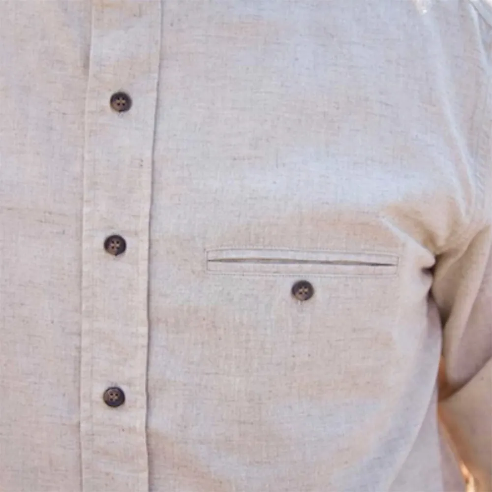 Irish Linen Grandfather Shirt