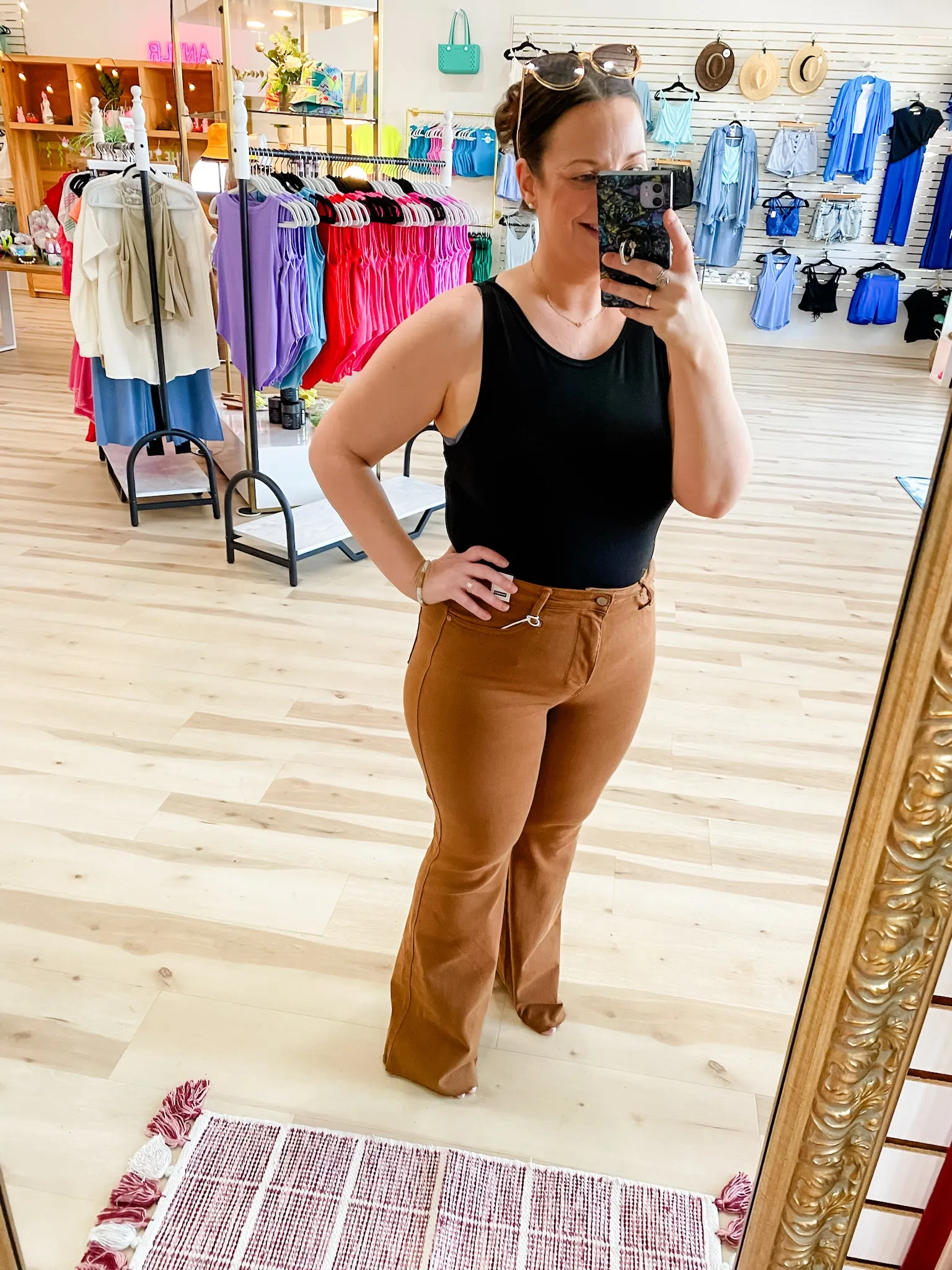 Judy Blue Tummy Control Brown Flare Jeans