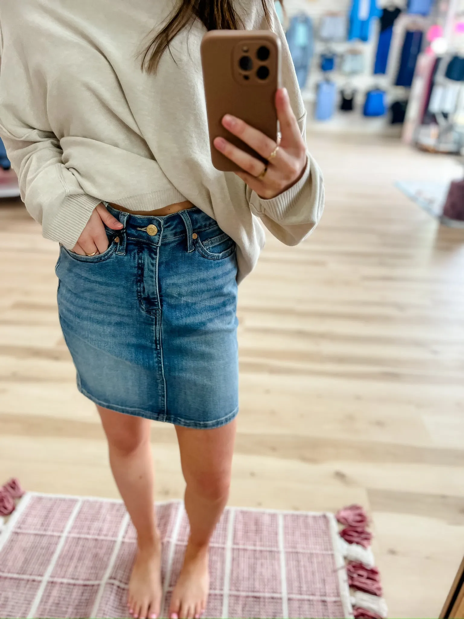 Judy Blue Tummy Control Denim Skirt