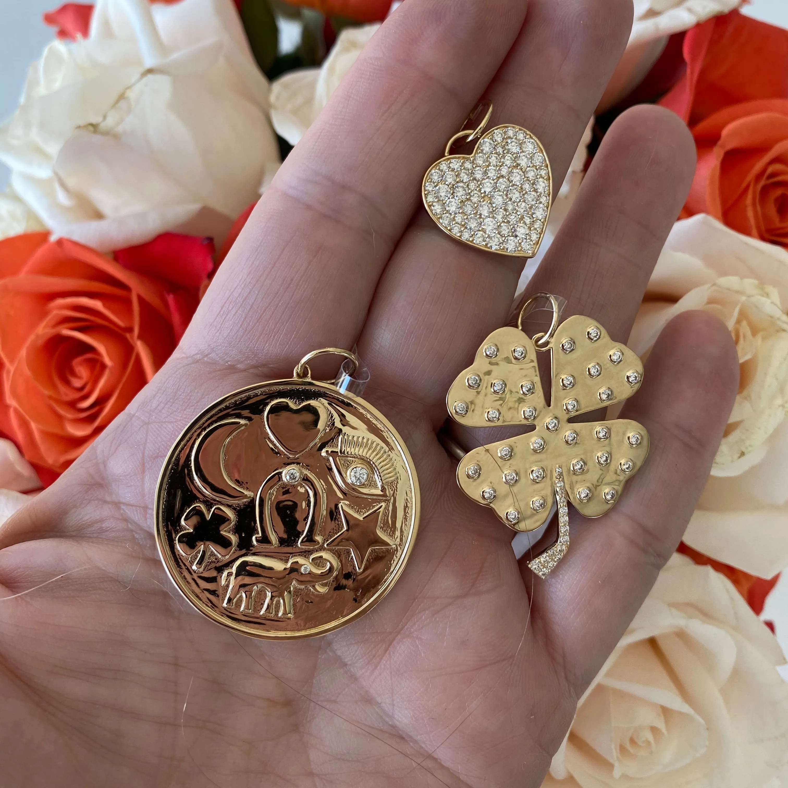 Jumbo 'Lucky' Clover Pendant