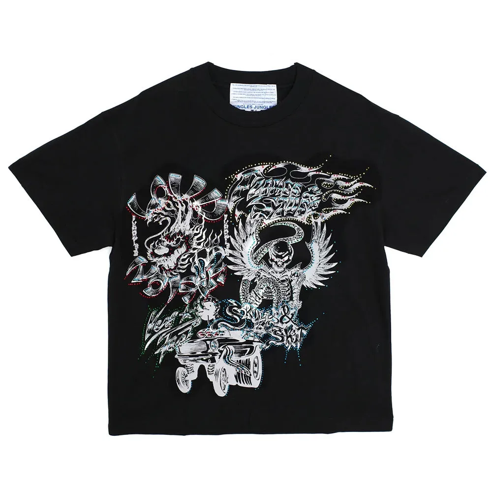 Jungles Flames and Stuff Rhinestone SS Tee