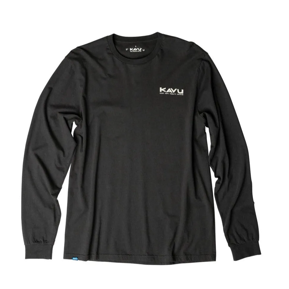 Kavu Long Sleeve Etch Art In Black Licorice