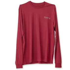 Kavu Longsleeve Etch Art Tee in Cranberry