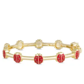 Ladybug Bangle - Red