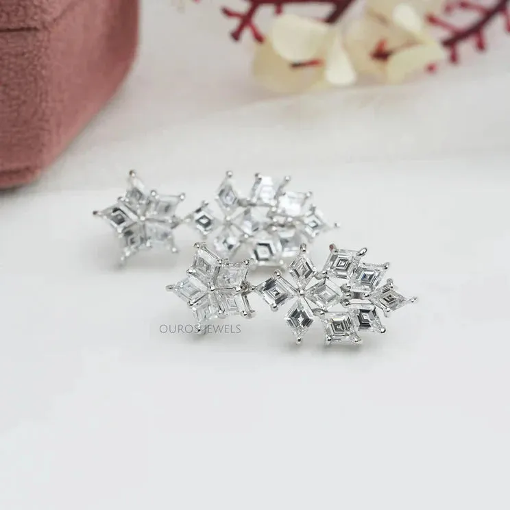 Lozenge Cut Lab Diamond Earrings